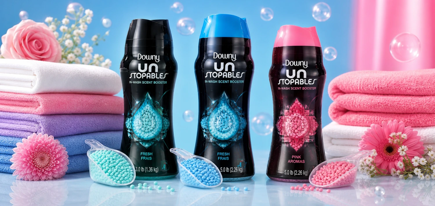 Downy and pink aroma scent beads